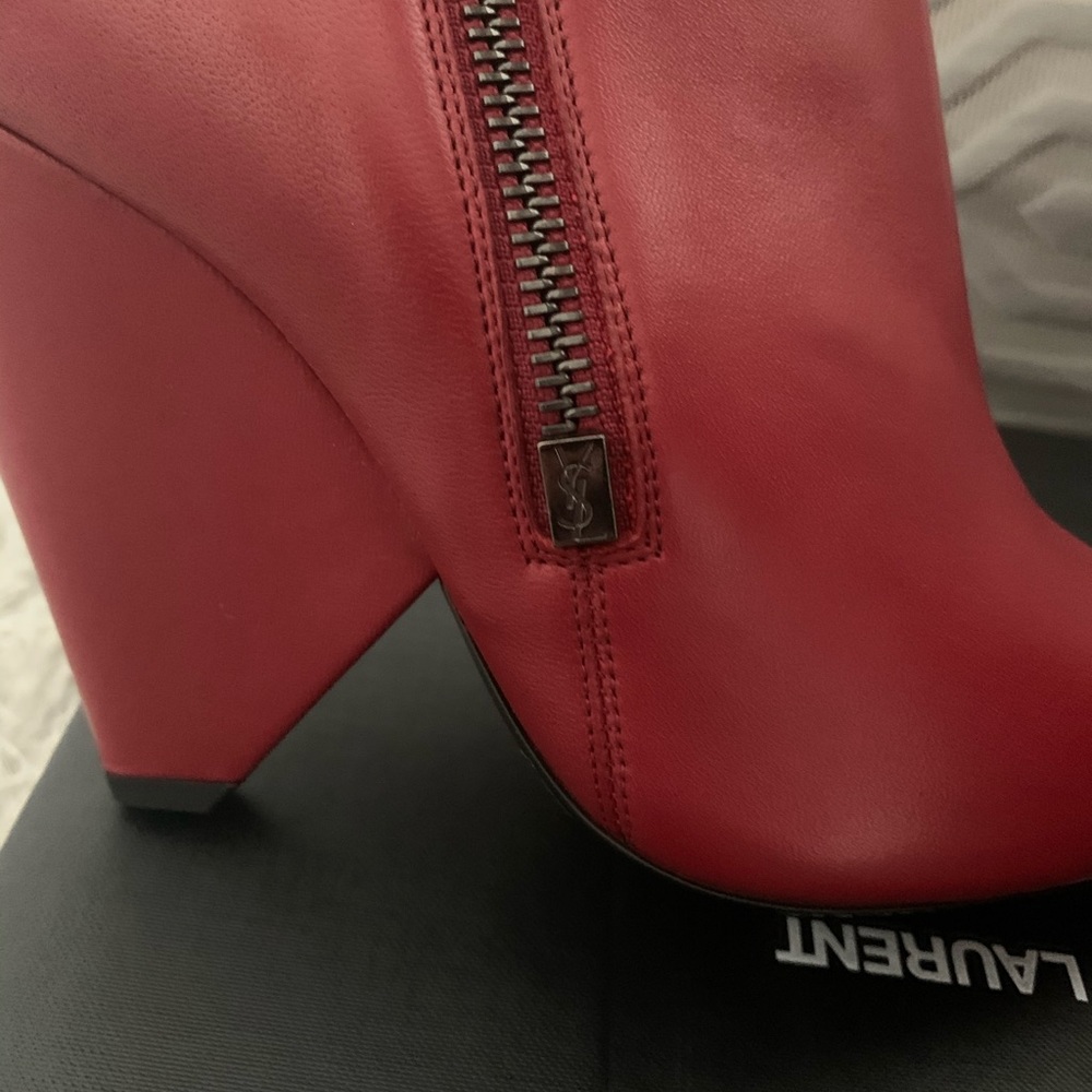 Saint Laurent Niki Wedge Booties in Lambskin - Picture 4 of 10
